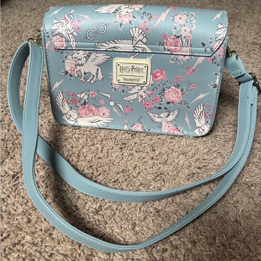 Loungefly Blue Crossbody Bag with Adjustable Strap